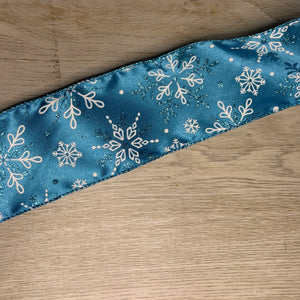 Snowflakes ribbon - by the yard or spool