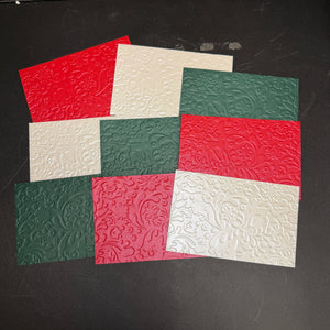 Winter Deer embossed cardstock  - 9 pack