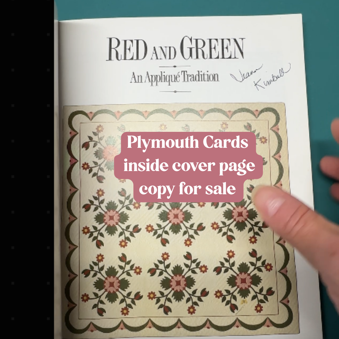 Red & Green, An Applique Tradition B114 (signed by author)