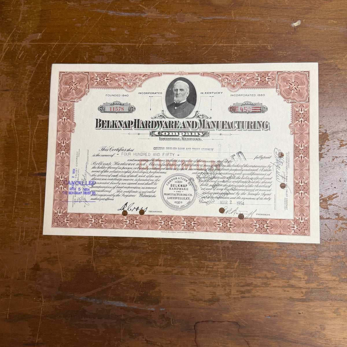Stock Certificates