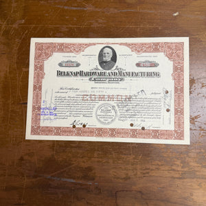 Stock Certificates