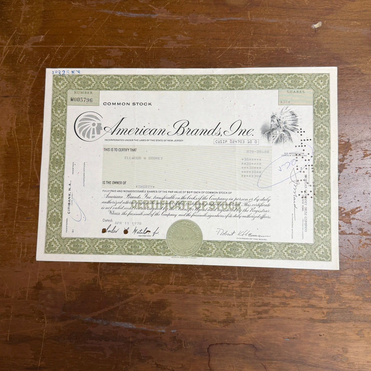 Stock Certificates