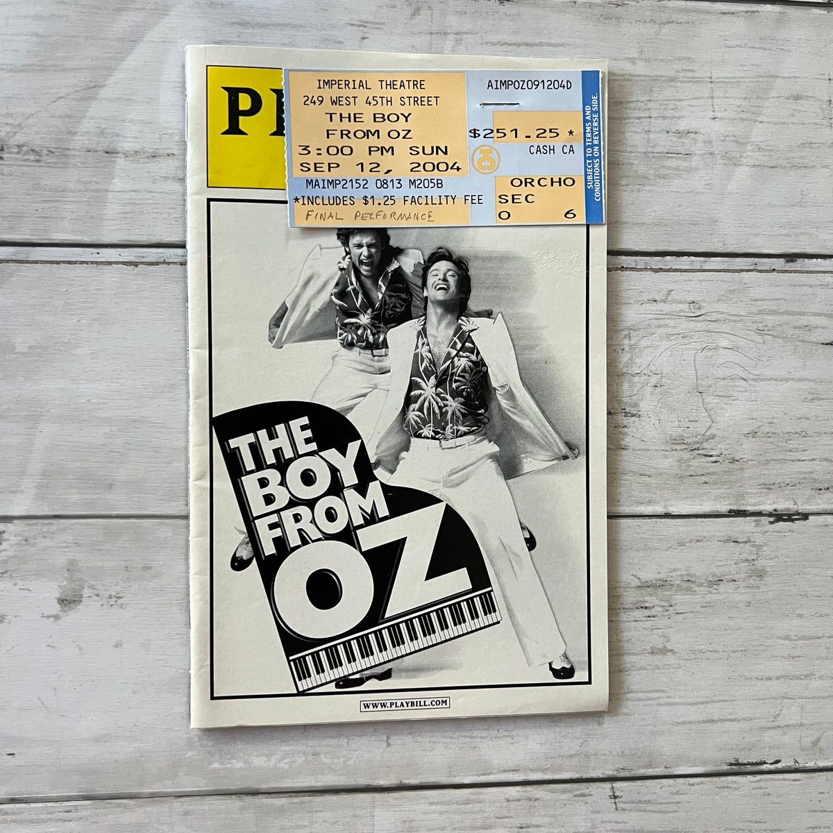 Playbills - with 1 ticket stubs