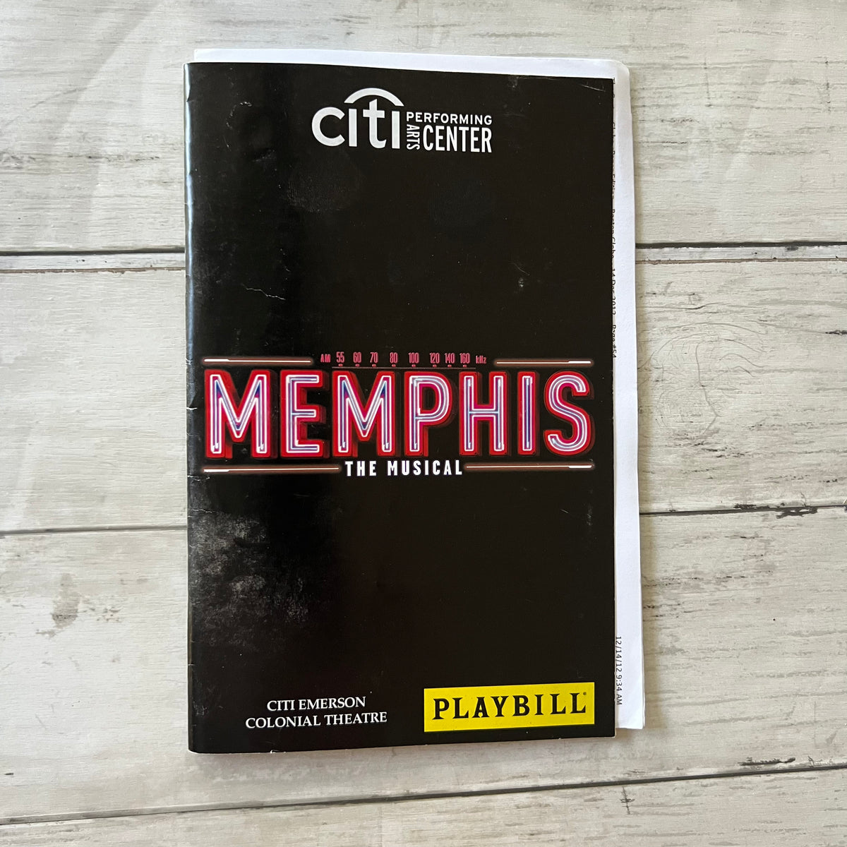 Playbills - with printed e-ticket