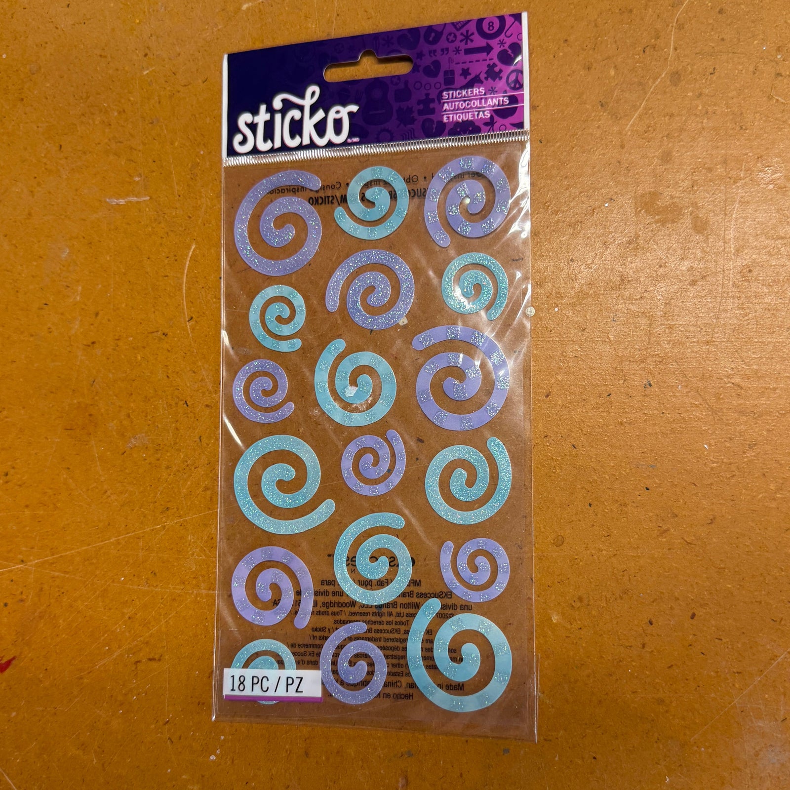 Vellum Purple and Blue Swirls stickers