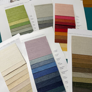 Wallpaper sisal swatches