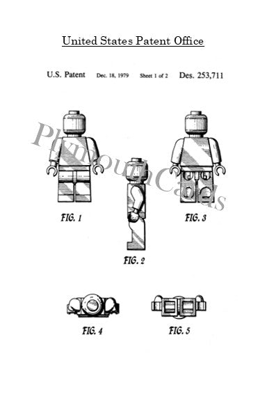 Lego patent postcards