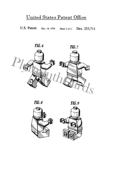 Lego patent postcards