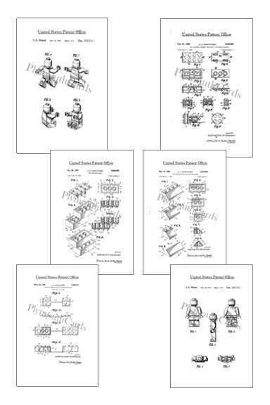 Lego patent postcards