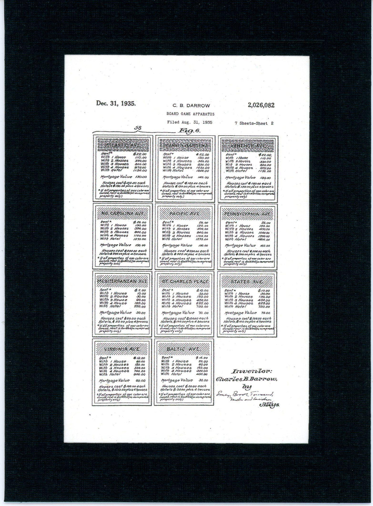 Monopoly patent cards