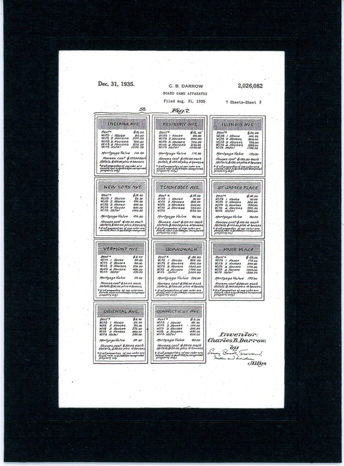 Monopoly patent cards