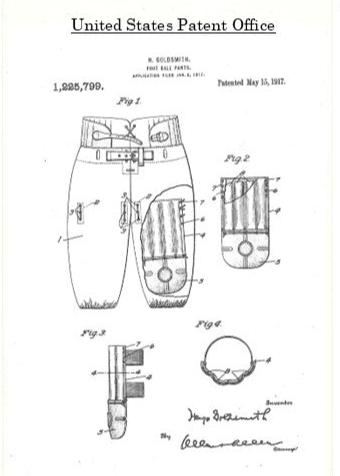 Football patent postcards