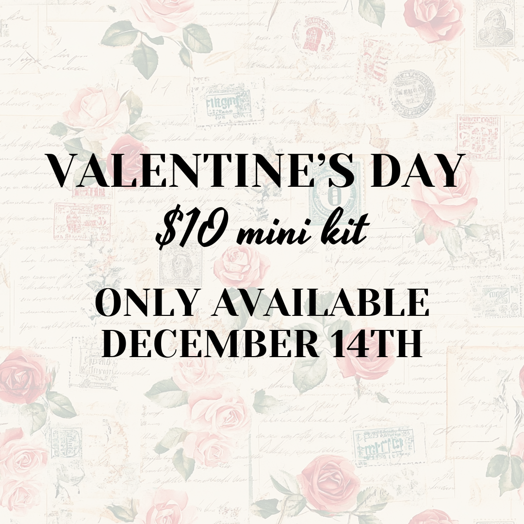 Valentine's Day Mini Journal card kit - December 14th ONLY