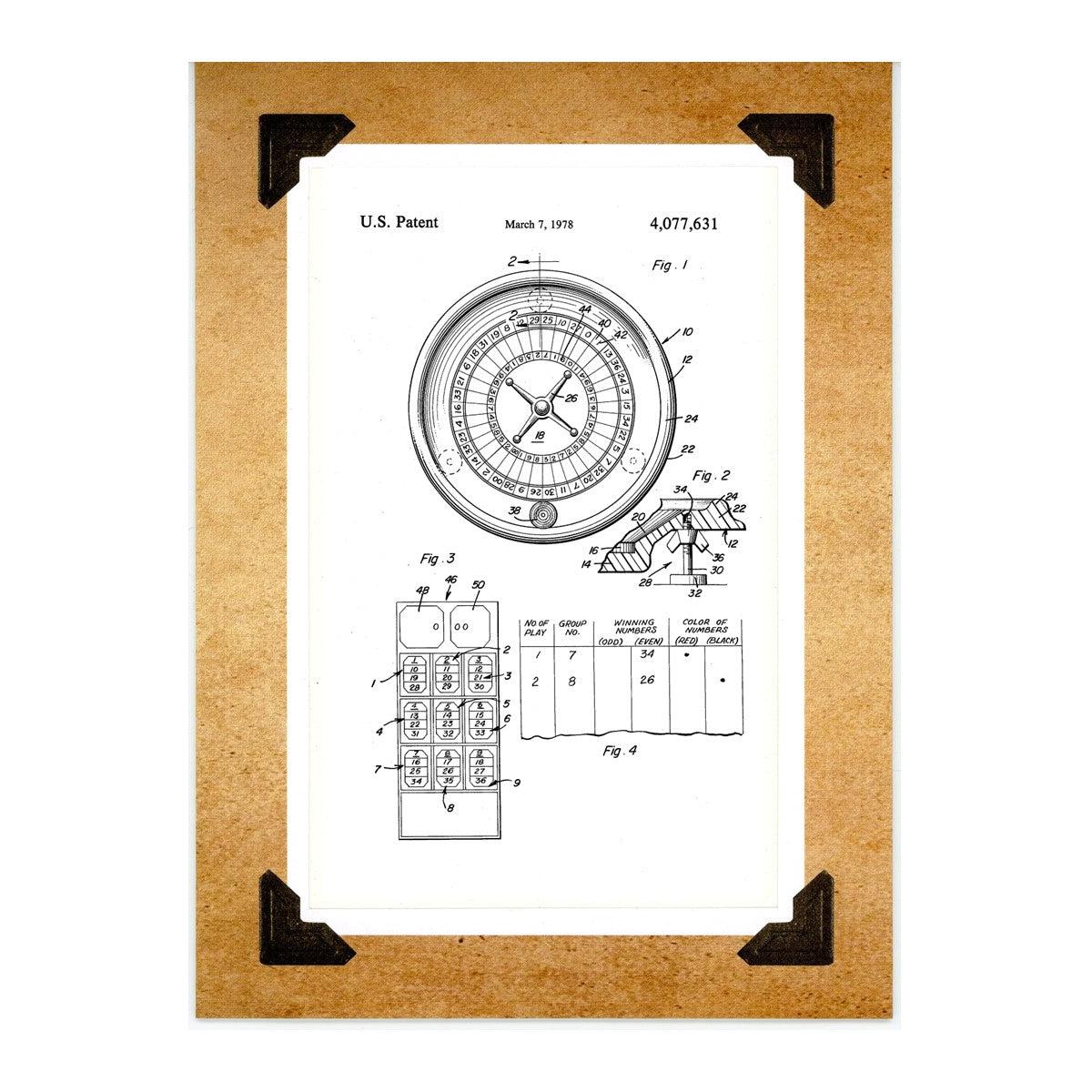 Roulette Wheel patent card-Greeting Card-Plymouth Cards
