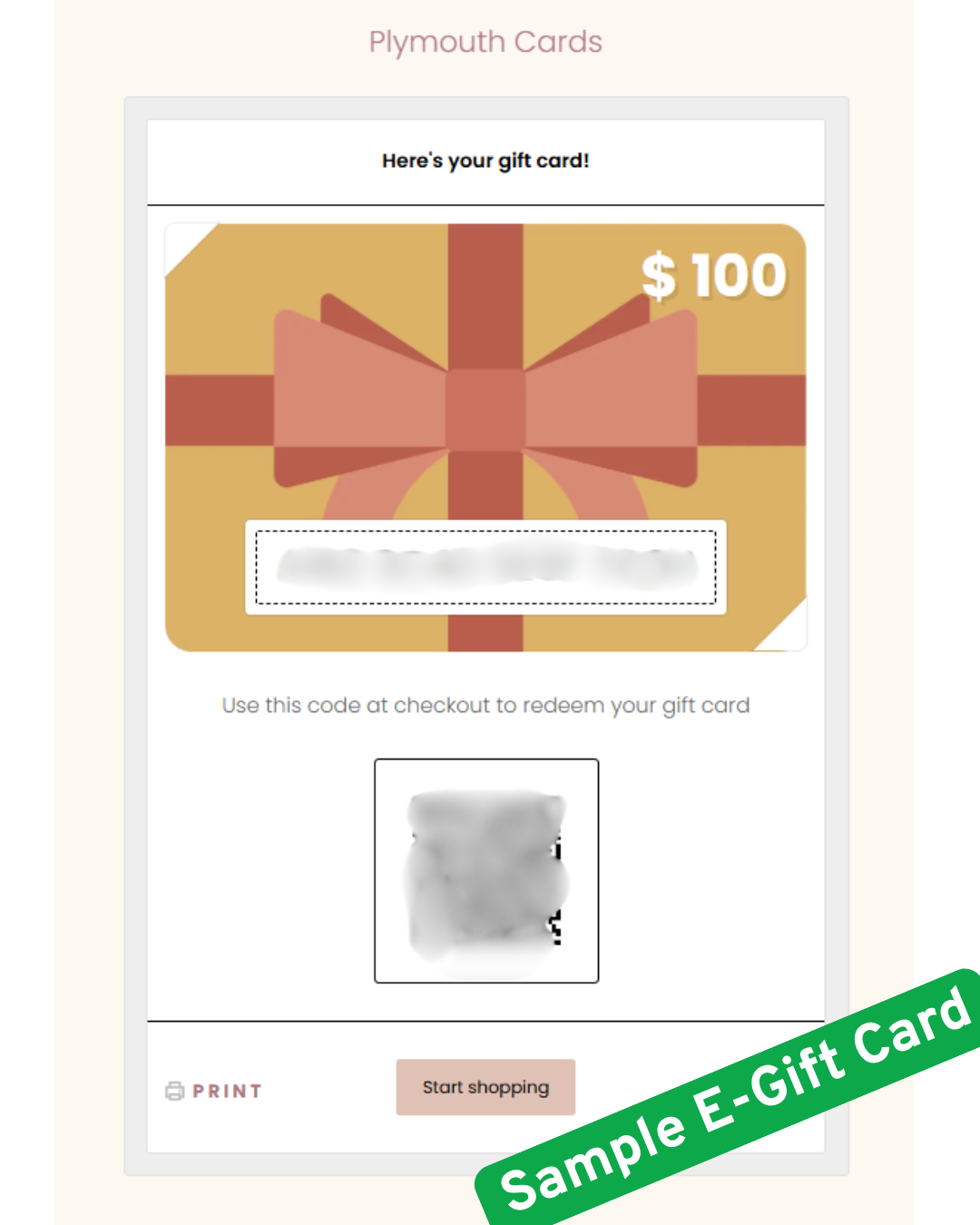Plymouth Cards E-gift cards