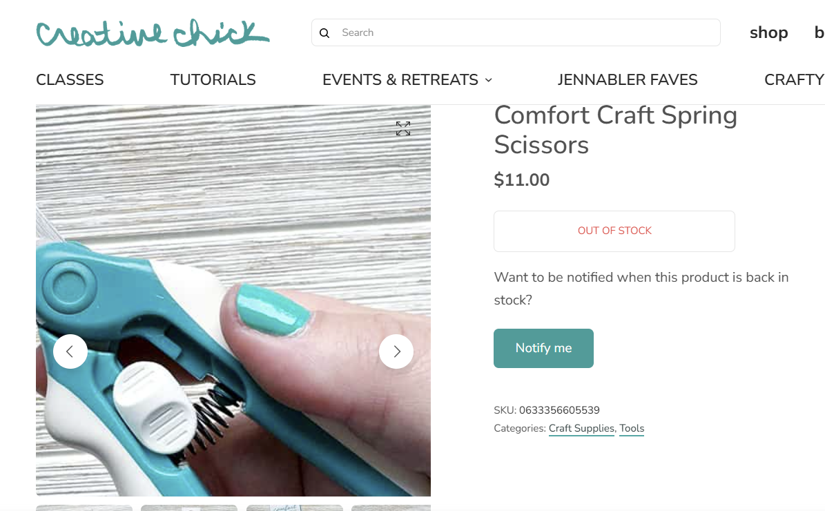 Spring Scissors - We R Memory Makers Comfort Craft