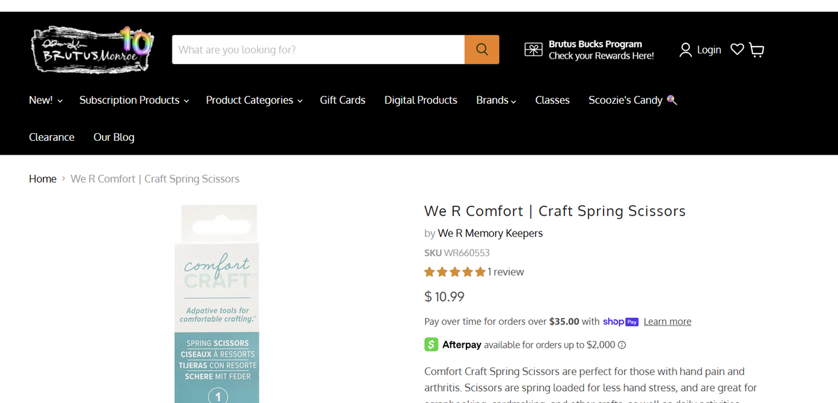 Spring Scissors - We R Memory Makers Comfort Craft