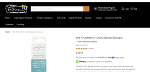 Spring Scissors - We R Memory Makers Comfort Craft