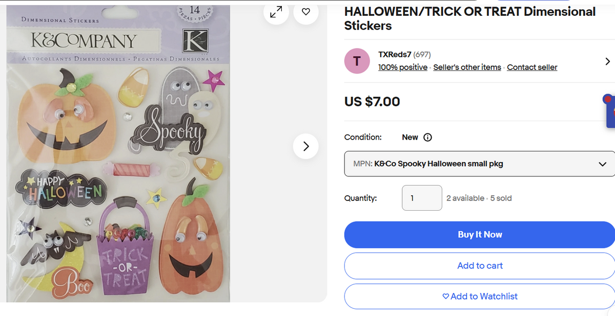 Spooky Halloween stickers