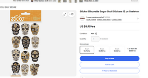 Sugar Skull wtih foil stickers