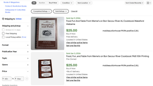 Food, Fun and Fable from Meme's on Bon Secour River - Signed by Meme
