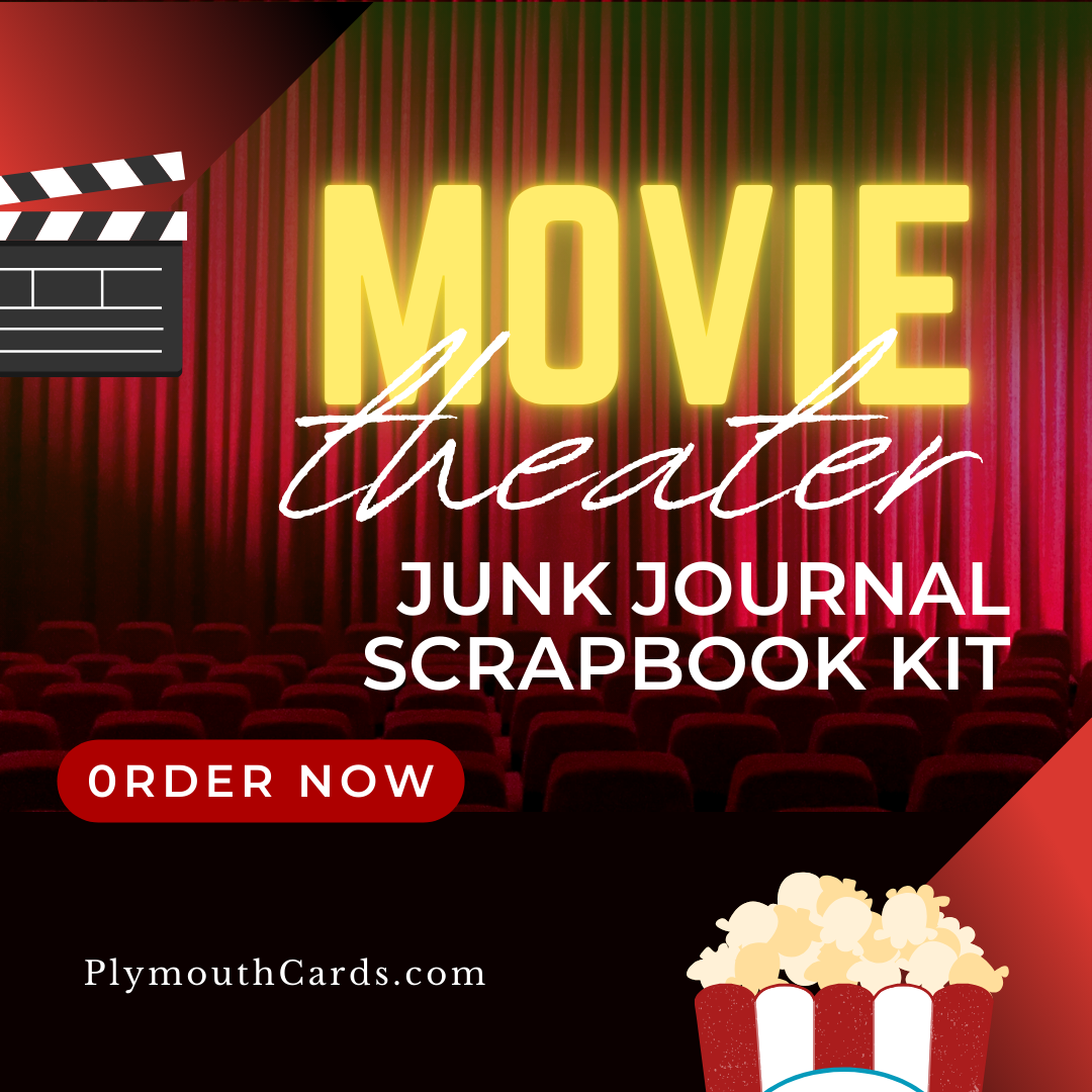 Movie Theater Junk Journal Scrapbook kit - March 2025