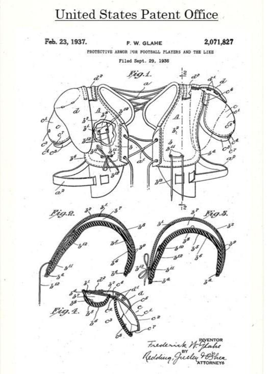 Football patent postcards