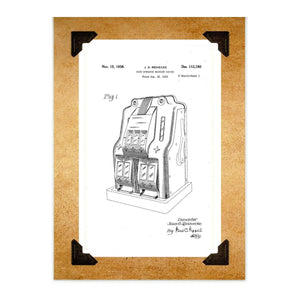 Slot machine 1938 patent card-Greeting Card-Plymouth Cards