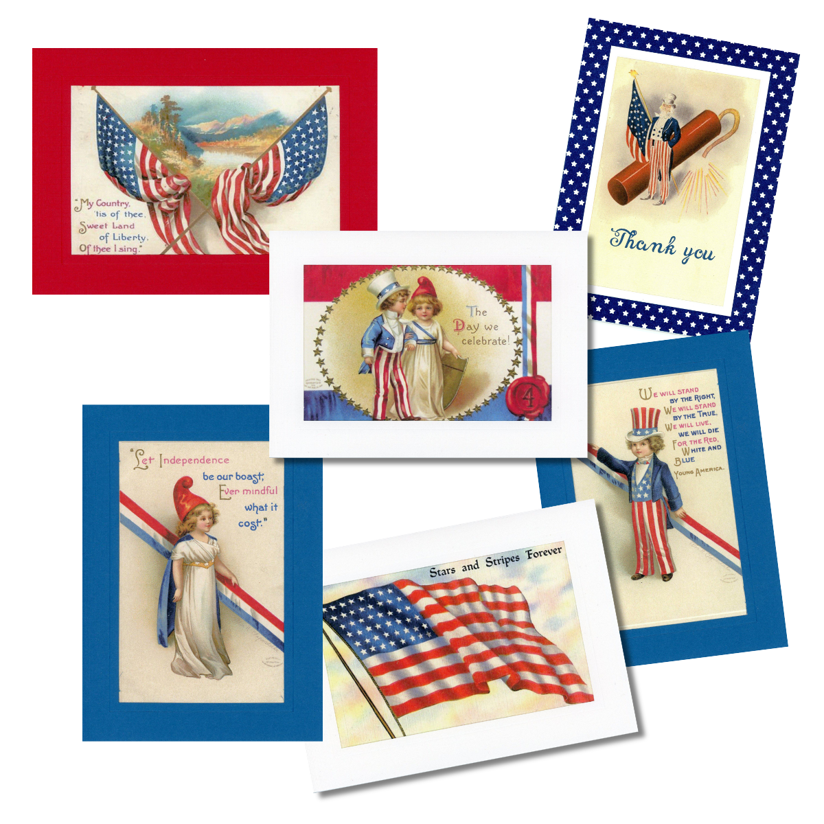 Patriotic "Greetings from the Past" Sampler