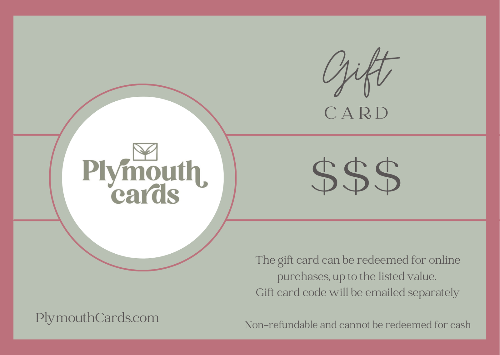 Plymouth Cards gift card