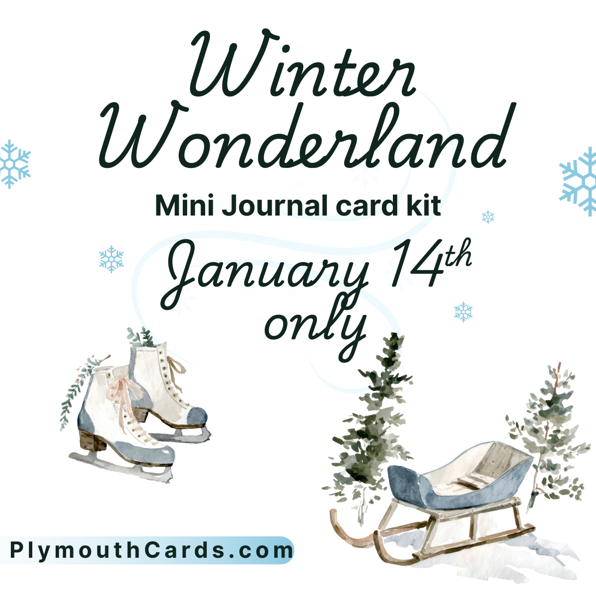 Winter Wonderland Mini Journal card kit - January 14th ONLY