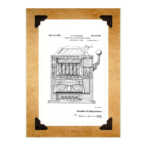 Slot machine patent card-Greeting Card-Plymouth Cards