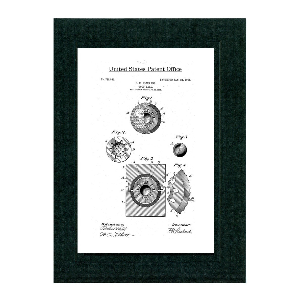 Golf Patents patent card set
