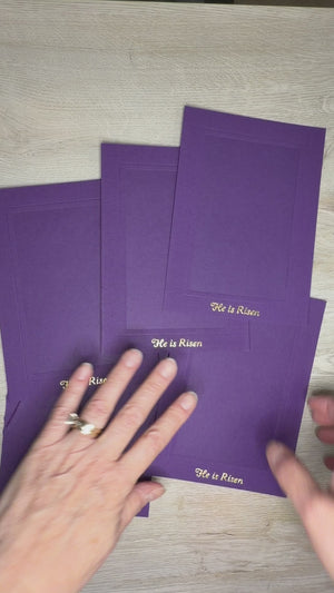 Plum "He is Risen" cards - FRONT ONLY