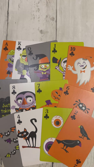 Happy Halloween playing cards