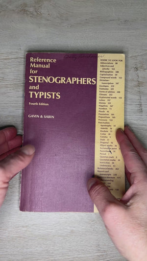 Reference Manual for Stenographers and Typists
