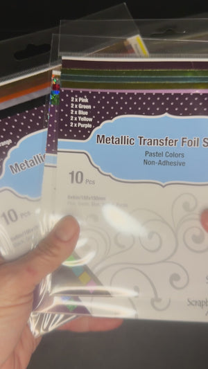 Metallic Transfer Foil sheets- 6x6 - NEW