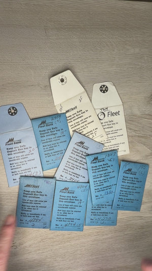 Safe deposit box key envelopes