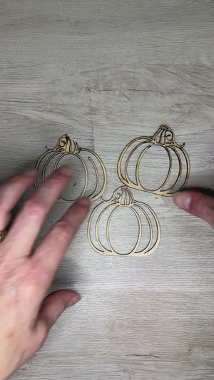 Wooden pumpkins - 3 pk - LTP