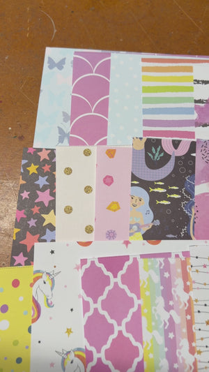 Fairytale scrapbook paper bundles - 25 pieces