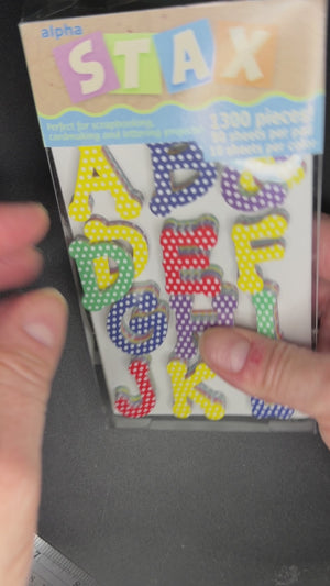 Alpha Stax Alphabet Swiss Dots letters (1200 pieces) - USED