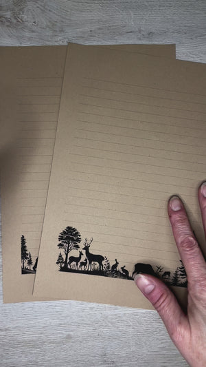 Woodland stationery kit