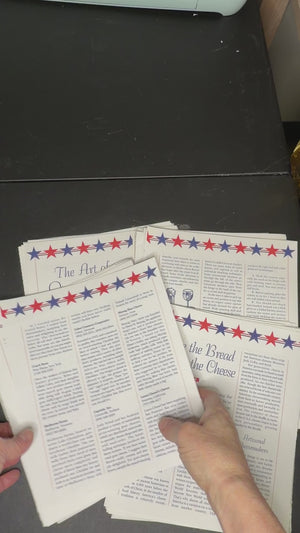 USA cook book pages - 20 pack