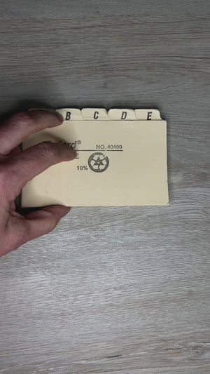 A-Z Index Card dividers sets