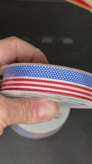 American flag ribbon - by the spool