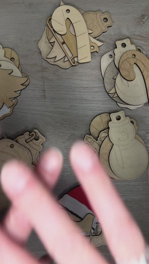 Wooden ornaments for crafting - 5 pk - LTP