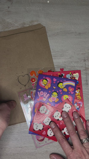 Valentine sticker mystery bags - juvenile