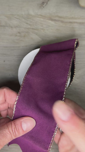 Plum ribbon - by the yard or spool