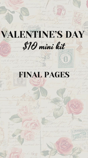 Valentine's Day Mini Journal card kit - December 14th ONLY