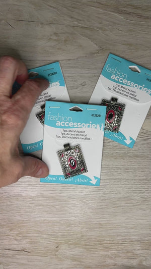 Metal accent charms- set of 3